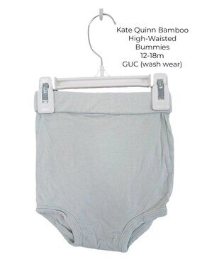 Kate Quinn Baby Girls Bamboo Teal High-Waisted Bummies 12-18m